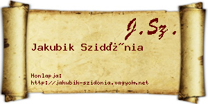 Jakubik Szidónia névjegykártya